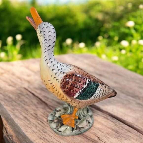 M Made In Italy Other - Italian Vintage Colorful Ceramic Duck Figurine. Size 10"x7"